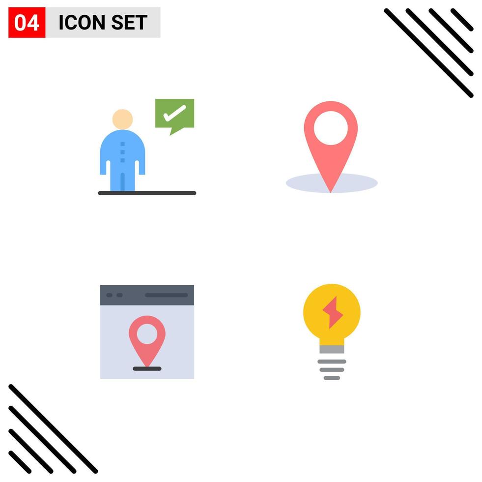 4 universeel vlak icoon tekens symbolen van bedrijf koppel menselijk kaart gebruiker bewerkbare vector ontwerp elementen