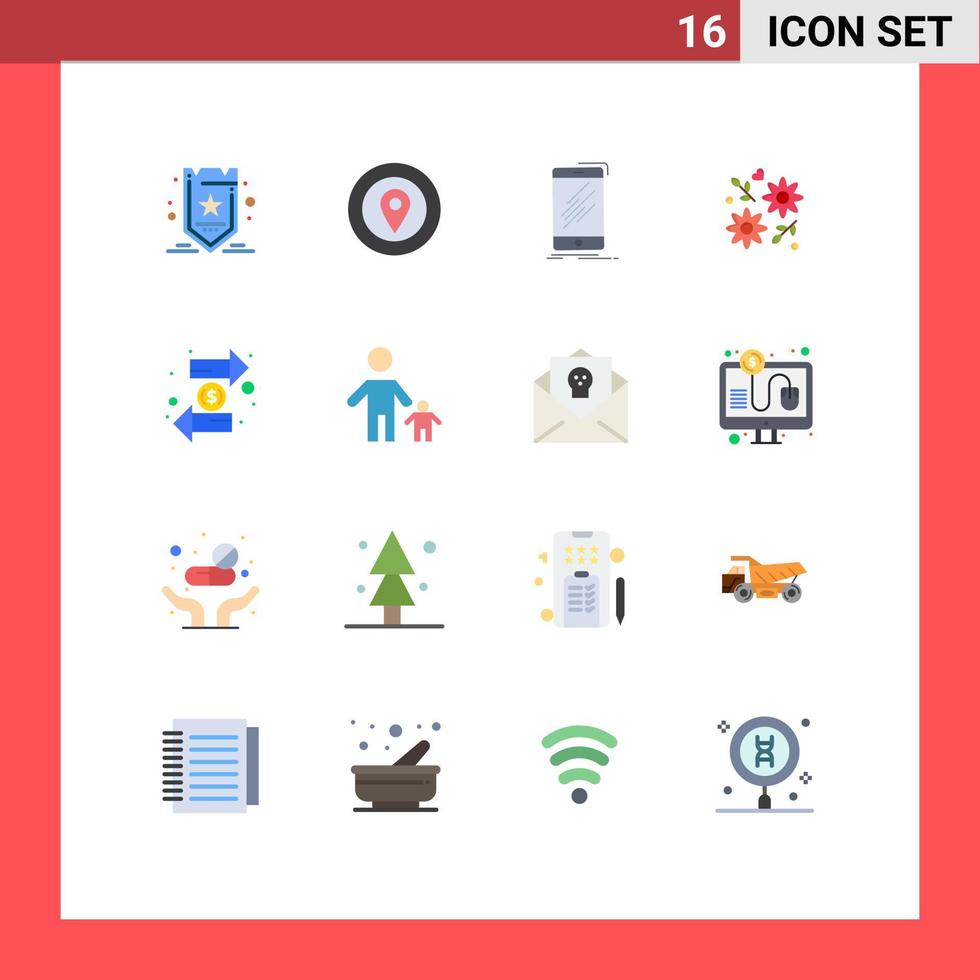 voorraad vector icoon pak van 16 lijn tekens en symbolen voor munt liefde apparaat geschenk telefoon bewerkbare pak van creatief vector ontwerp elementen