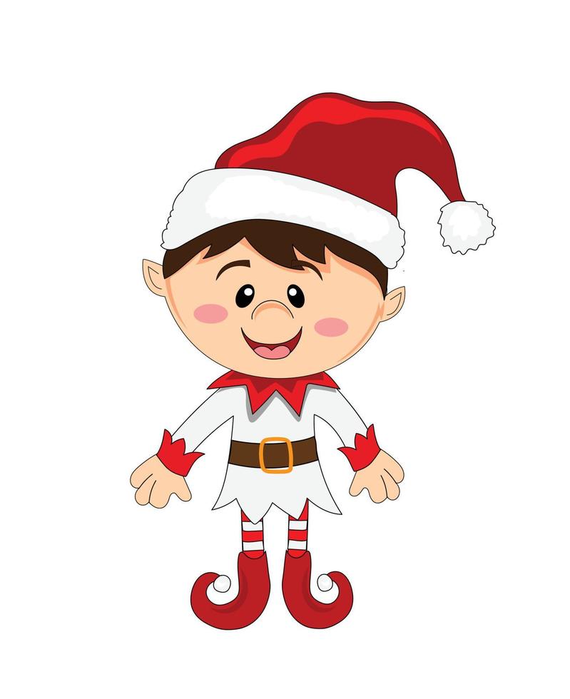 Kerstmis de kerstman elf vector illustratie