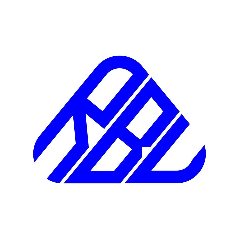 rbu brief logo creatief ontwerp met vector grafisch, rbu gemakkelijk en modern logo.