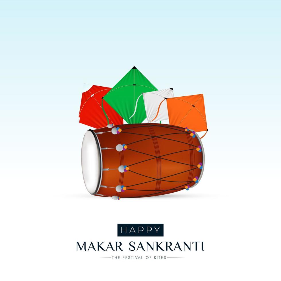 happy makar sankranti social media post vector