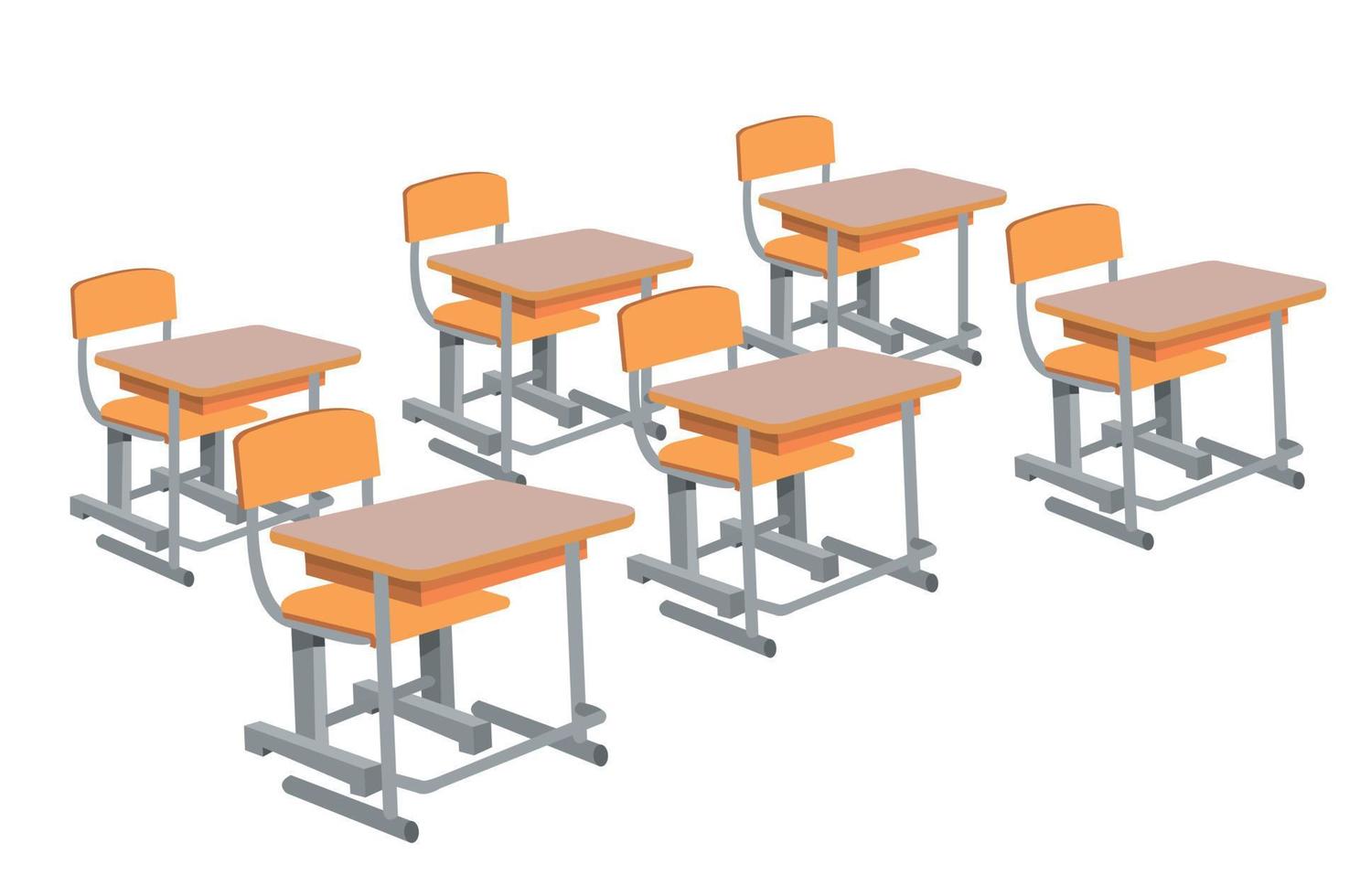school- klas interieur, leerzaam concept, schoolbord, tafel vector
