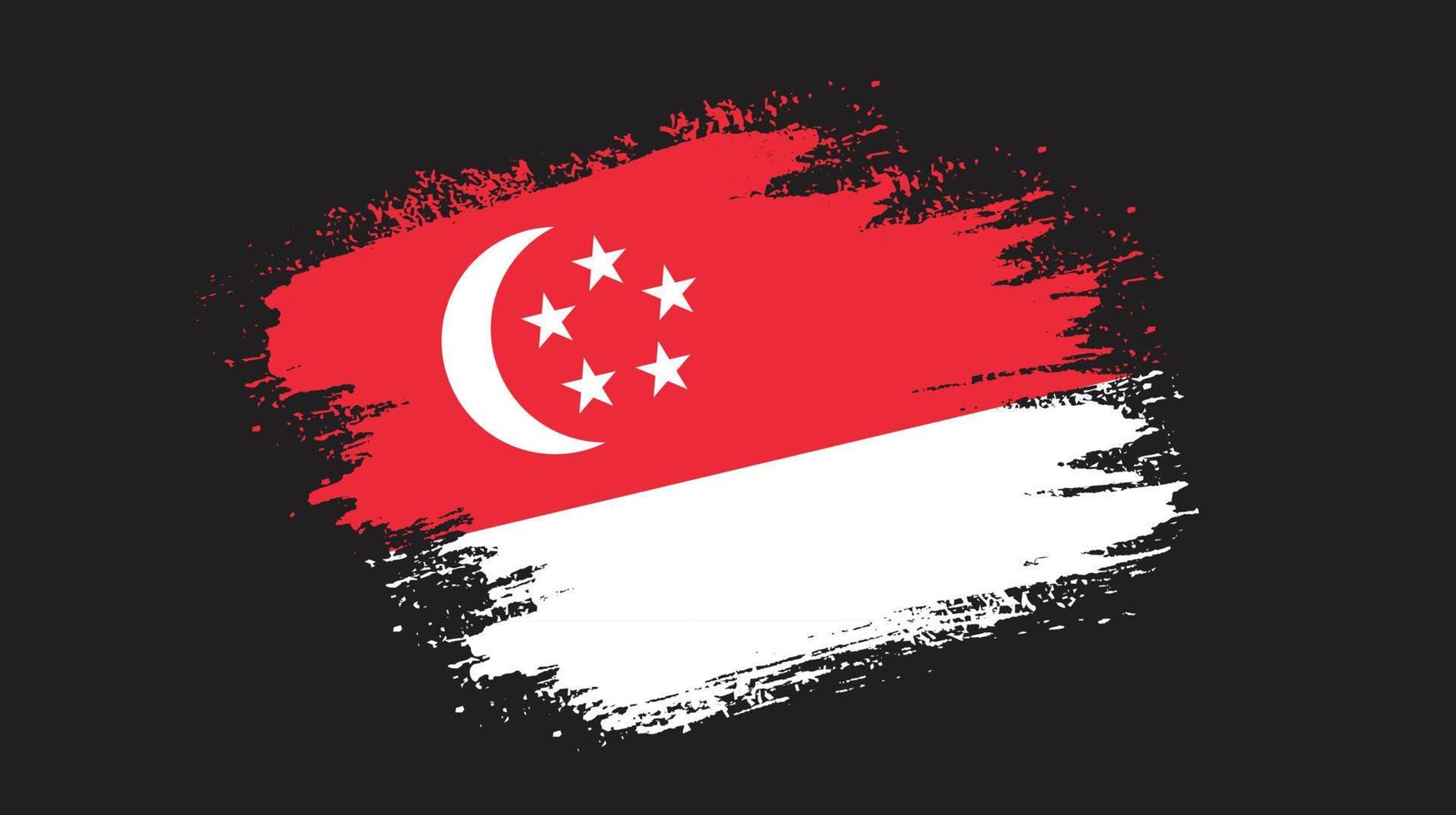 Singapore grungy vlag vector