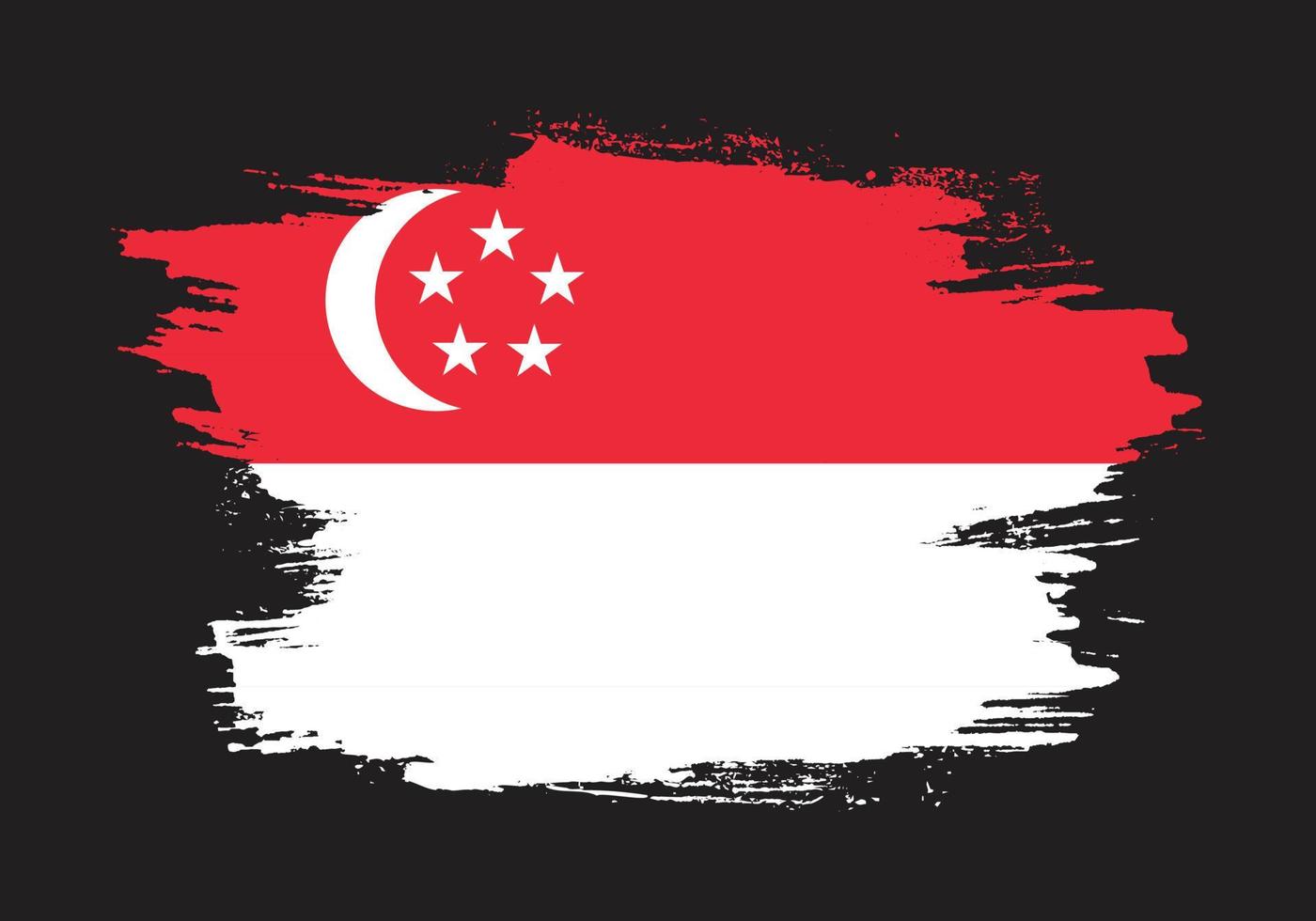 professioneel abstract grunge Singapore vlag vector