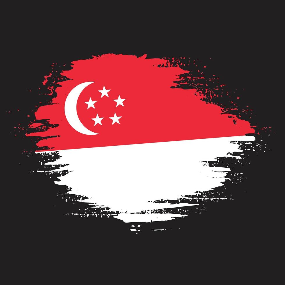 borstel beroerte Singapore vlag vector voor vrij