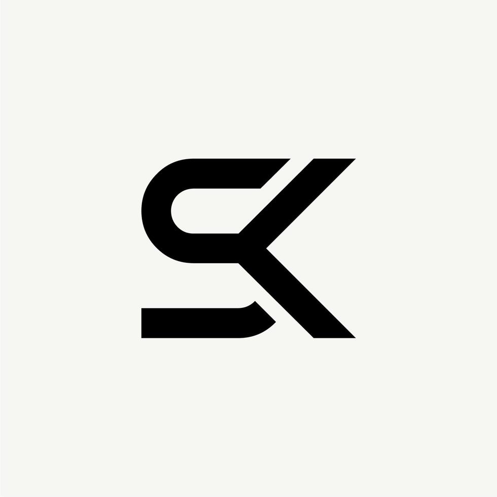 gemakkelijk brief sk logo sjabloon vector