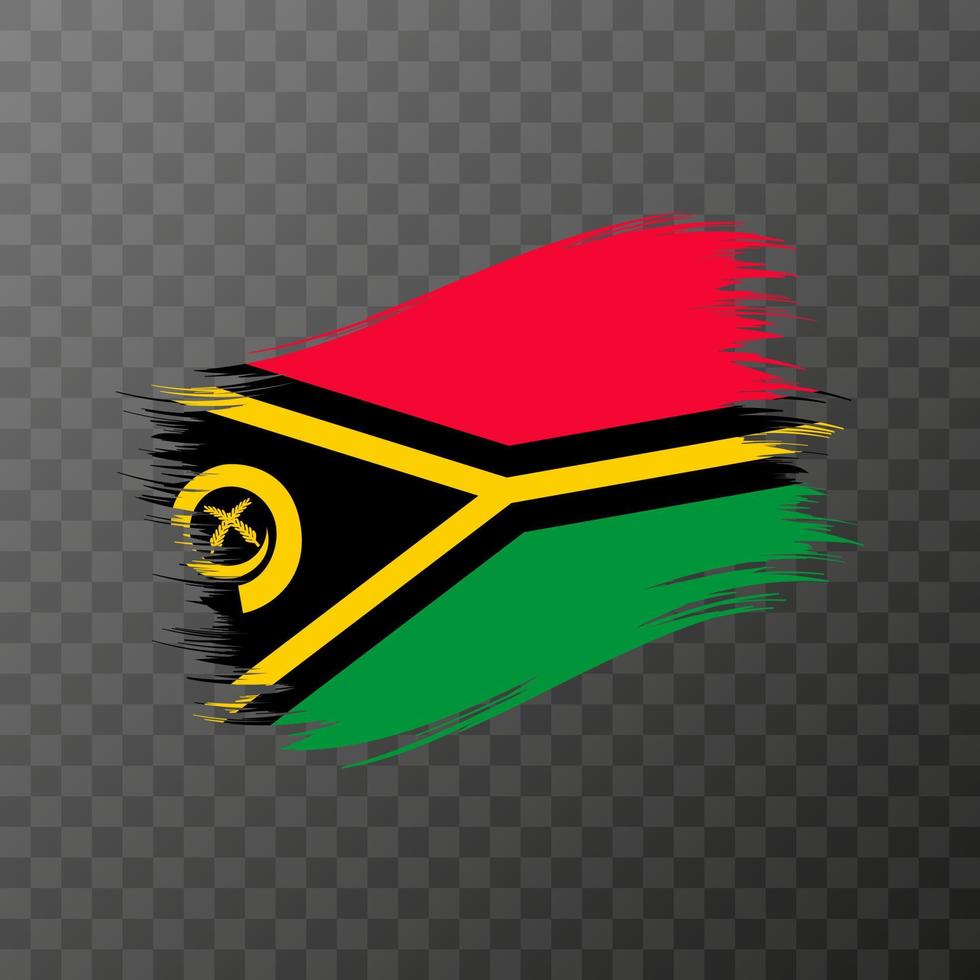 vanuatu nationaal vlag. grunge borstel hartinfarct. vector