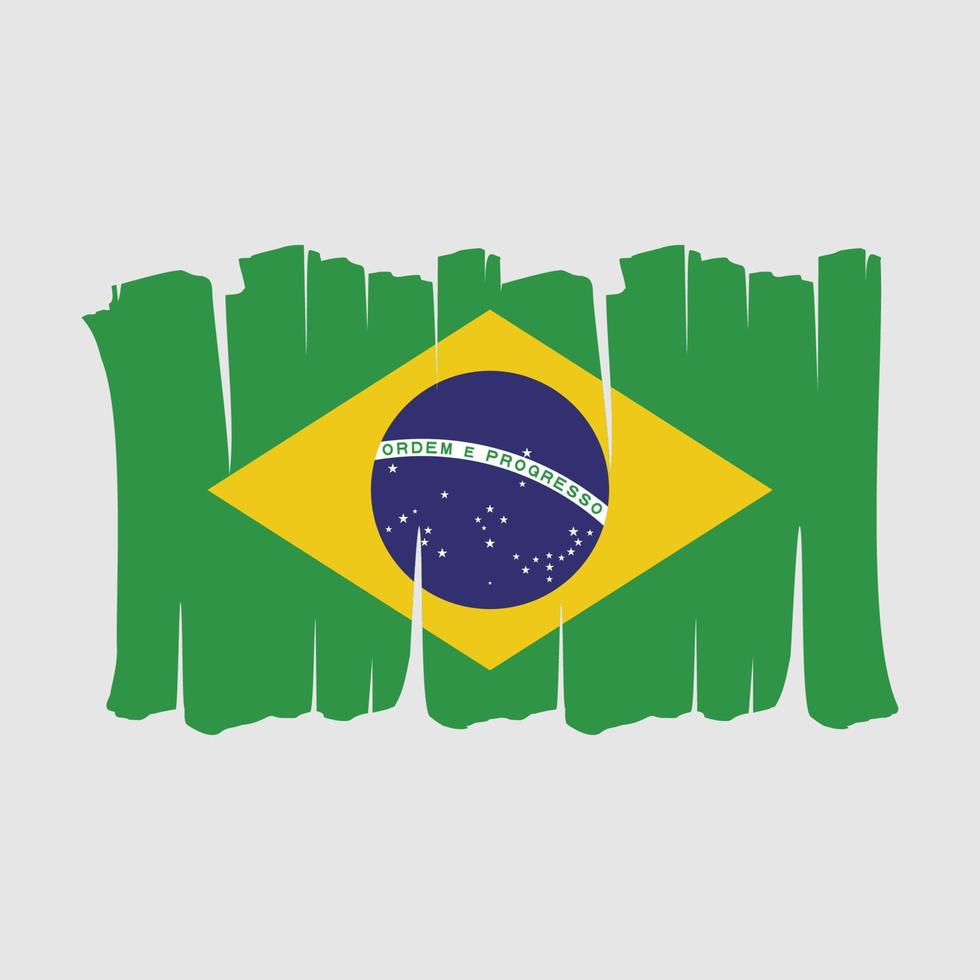 braziliaanse vlag borstel vector