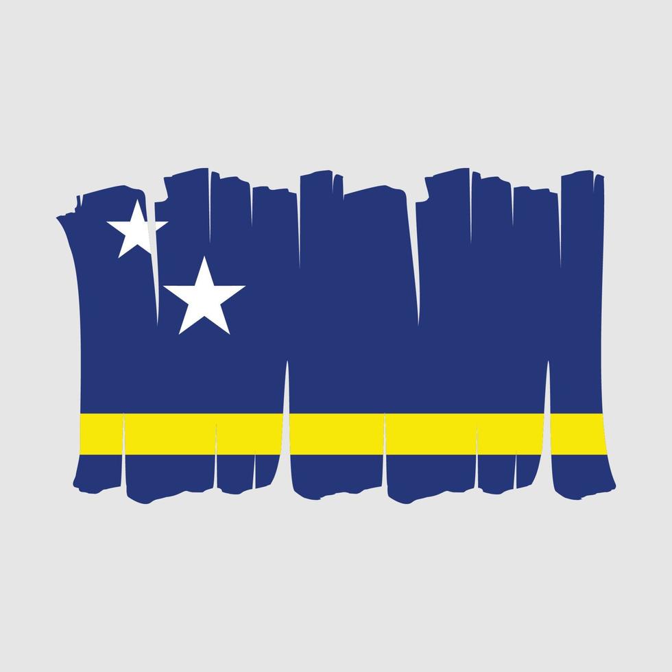 Curacao vlag borstel vector