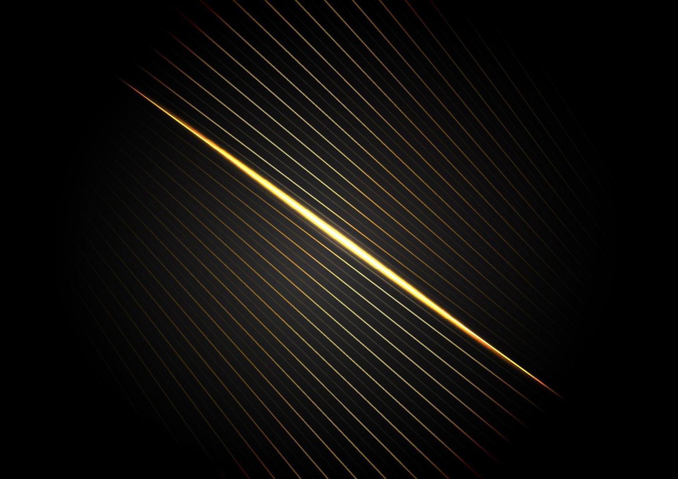 abstracte strepen gouden lijnen diagonale overlapping op zwarte achtergrond. luxe stijl. vector