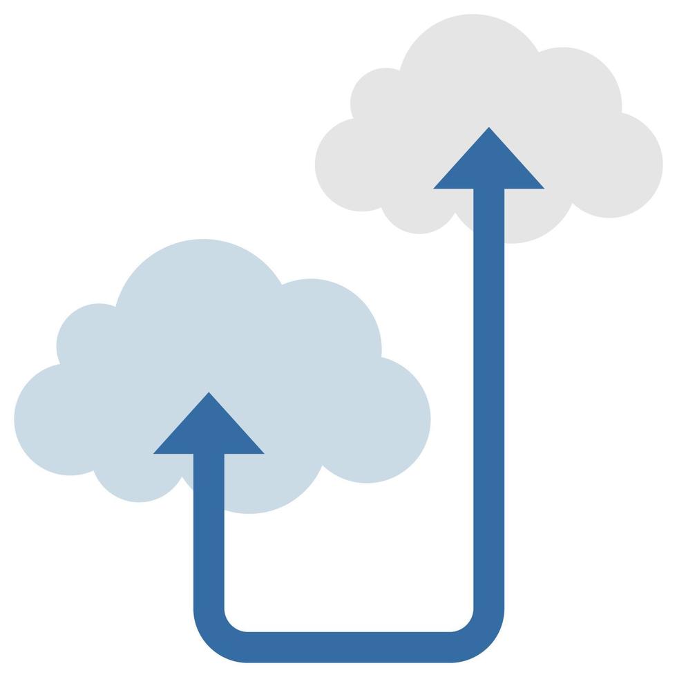 wolk netwerk - vlak kleur icoon. vector