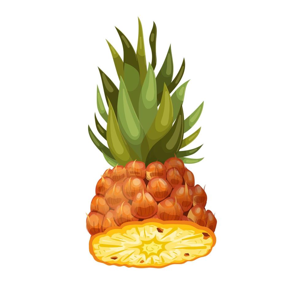 ananas besnoeiing tekenfilm vector illustratie