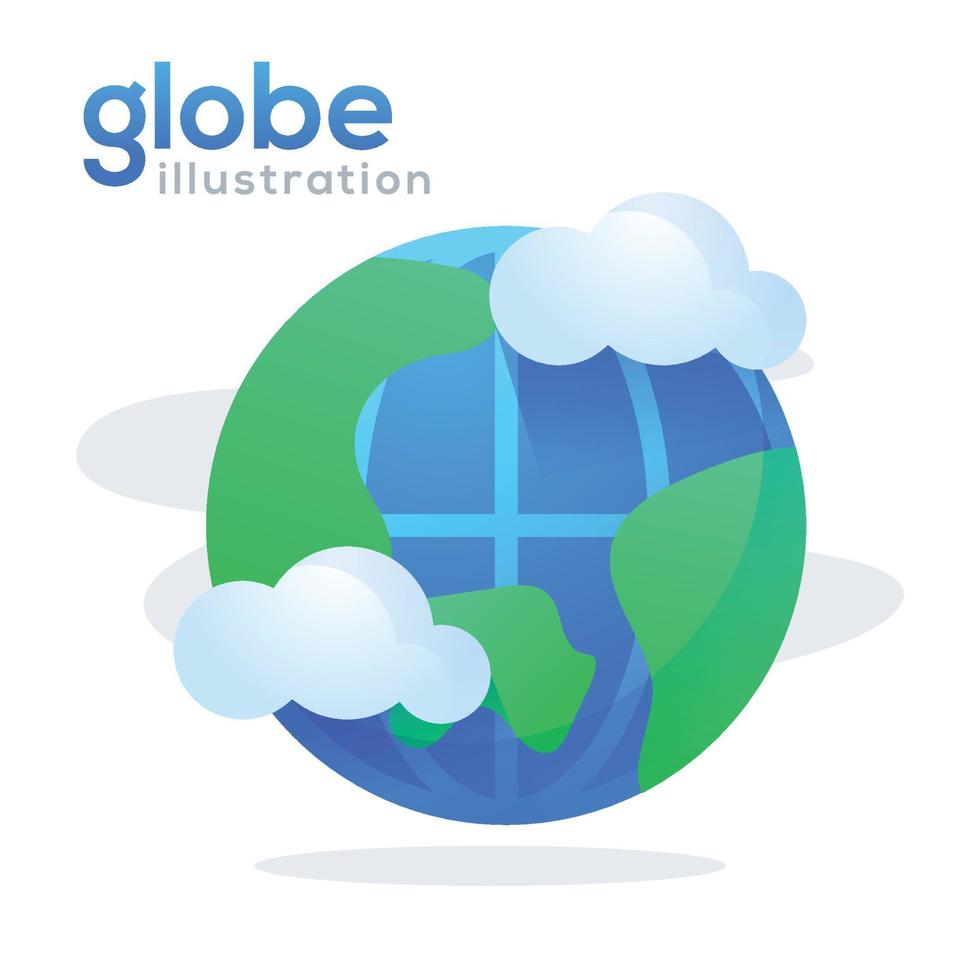 wereldbol illustratie ontwerp. illustratie wereldbol voor mobiel voor web ontwerp vector