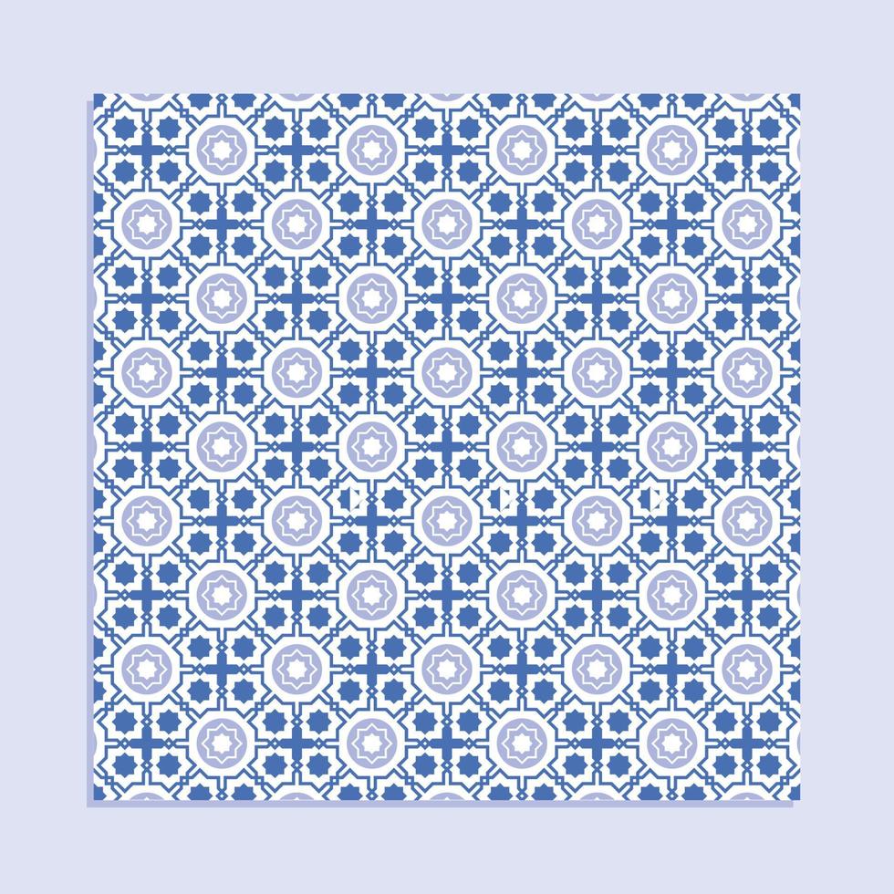 blauw Islamitisch patroon naadloos Arabisch vector