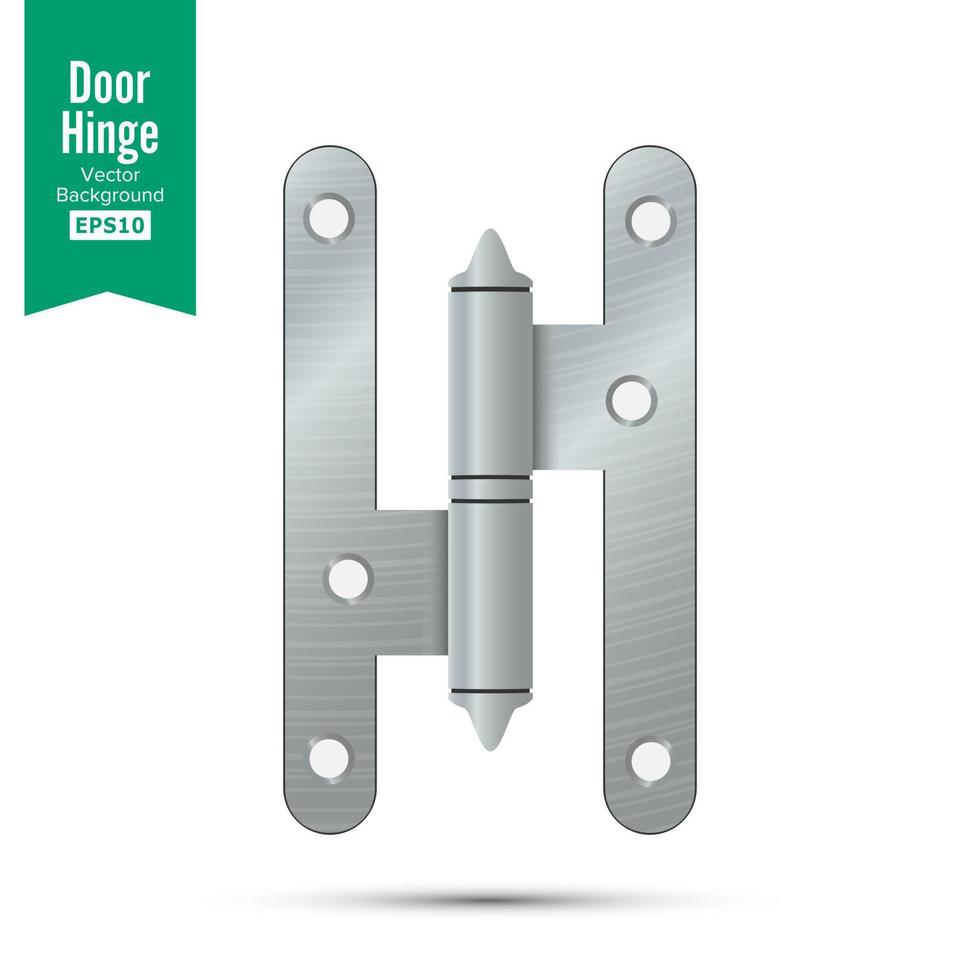 deur scharnier vector. klassiek en industrieel ijzerwaren geïsoleerd Aan wit achtergrond. gemakkelijk binnenkomst deur metaal scharnier icoon. roestvrij staal. voorraad illustratie vector