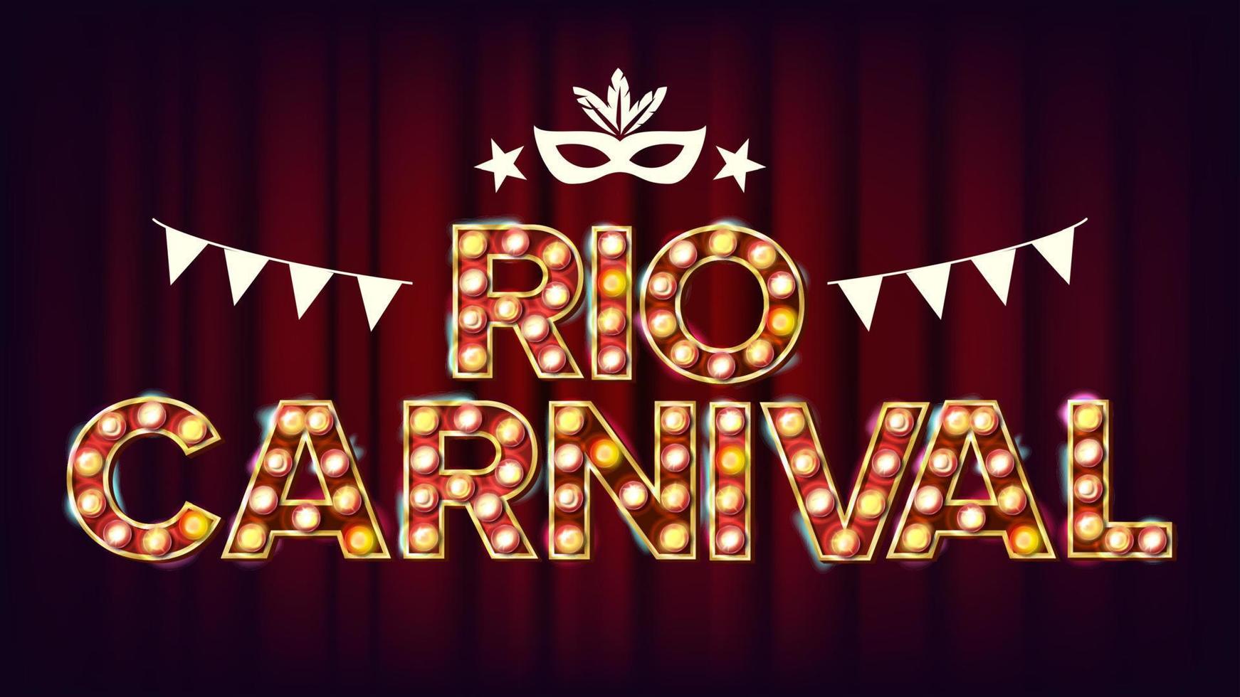 Rio carnaval achtergrond vector. carnaval wijnoogst stijl verlichte licht. voor nacht partij poster ontwerp. wijnoogst illustratie vector