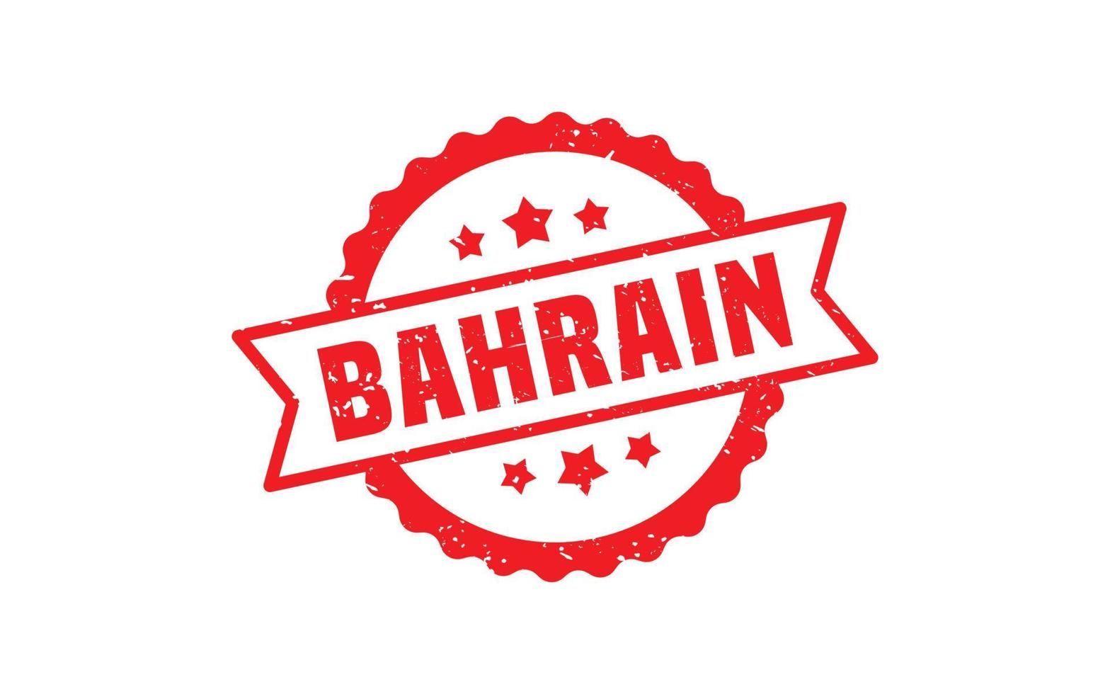 Bahrein postzegel rubber met grunge stijl Aan wit achtergrond vector