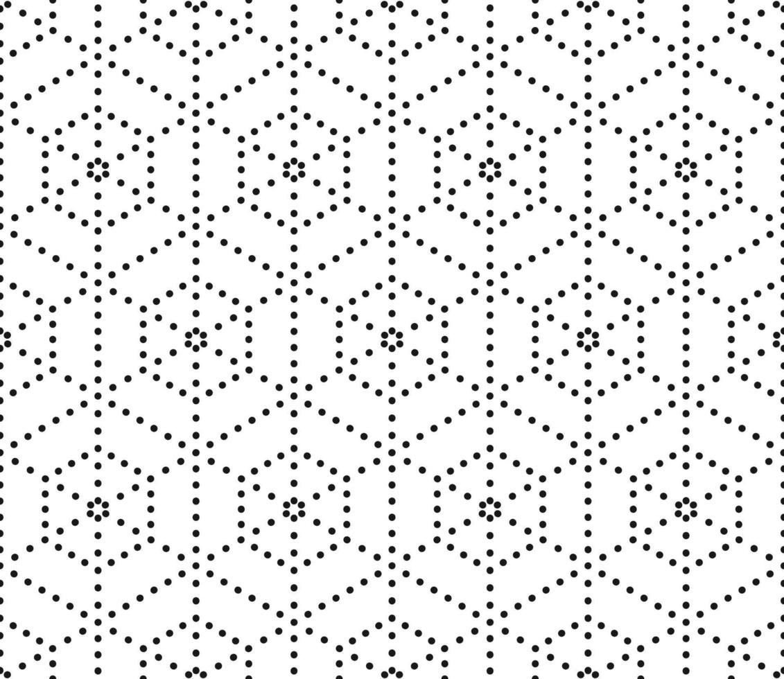naadloos meetkundig zwart en wit patroon vector