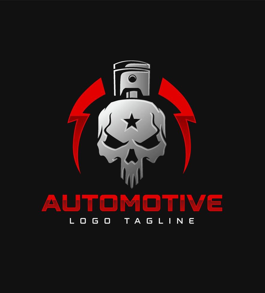 logo automotive zwart rood luxe vector