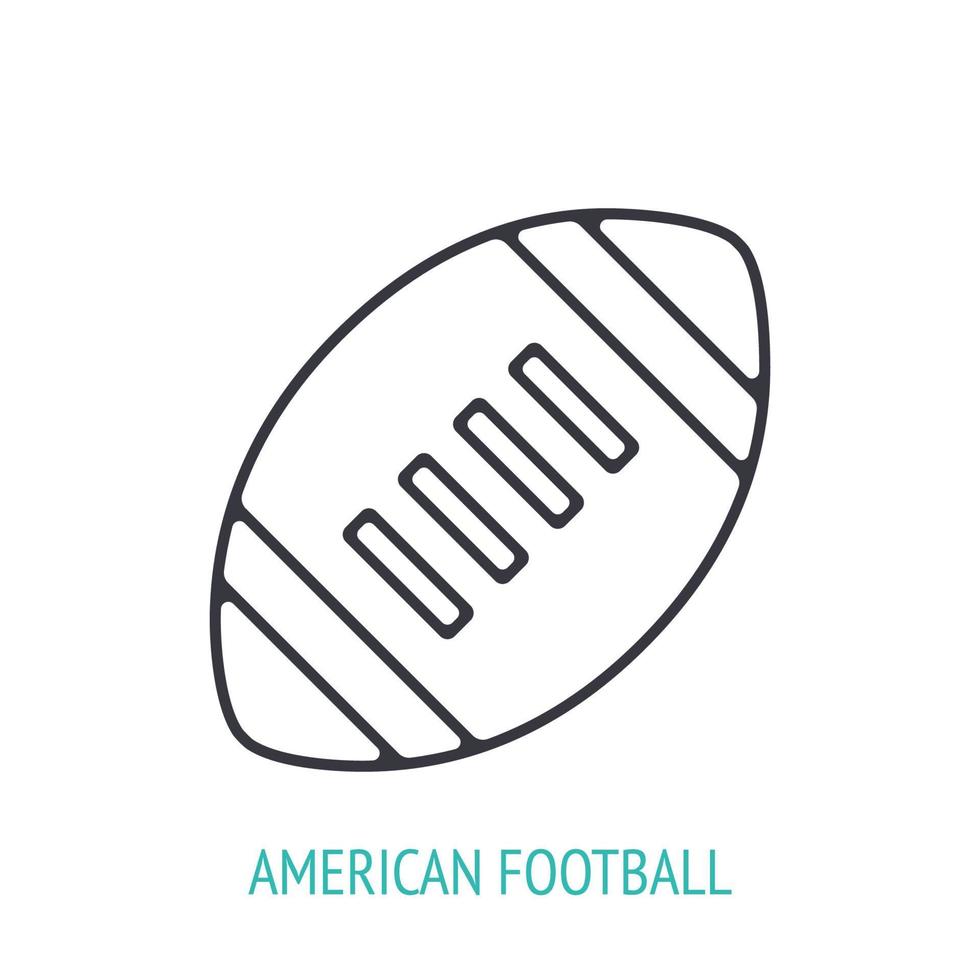 Amerikaans Amerikaans voetbal of rugby bal schets icoon vector