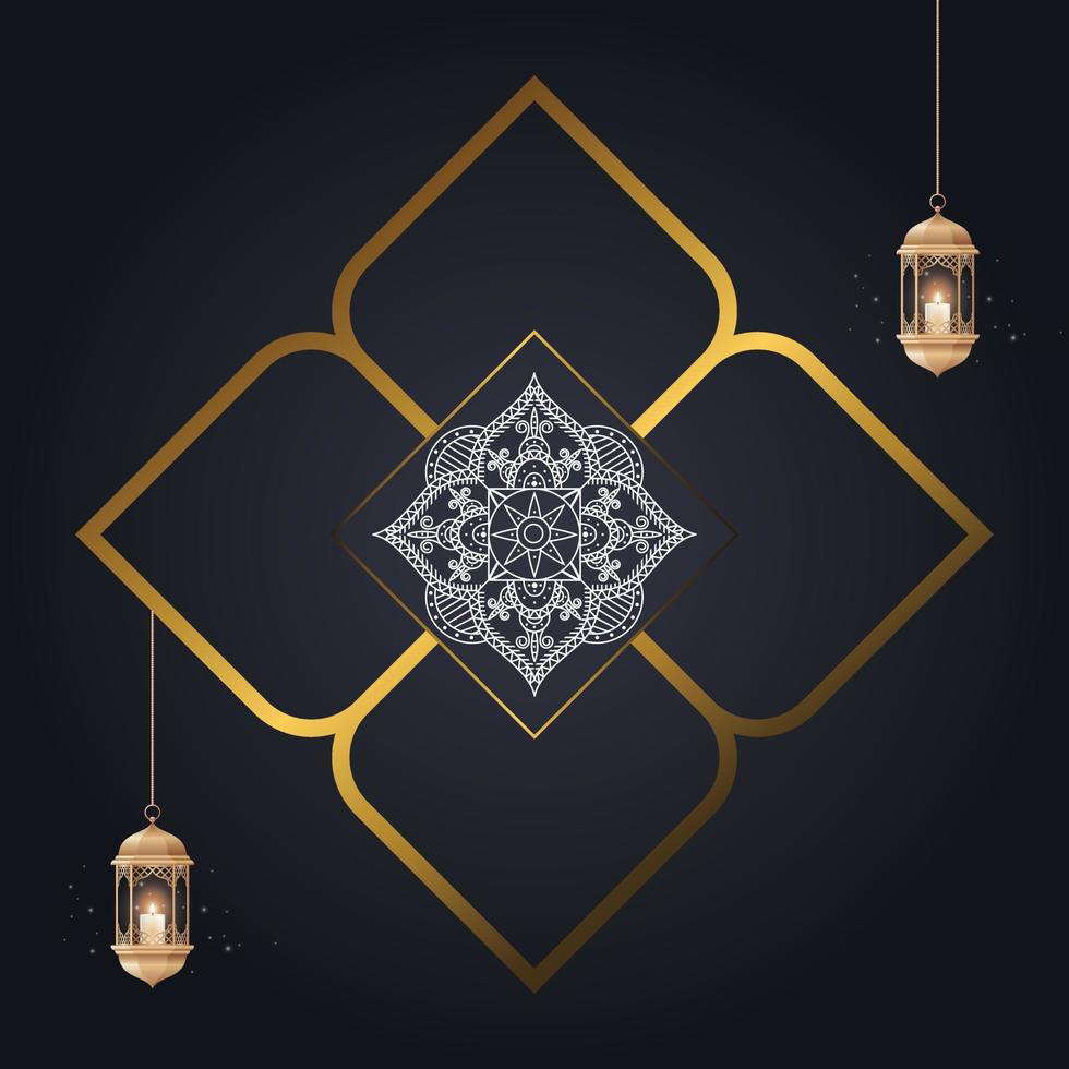 Ramadan kareem folder sjabloon Islamitisch brochure post Arabisch kalligrafie, groet kaart viering van moslim gemeenschap festival vertaling de maand van vastend en de maand van zegeningen en genade vector