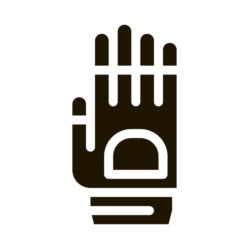 beschermend handschoen icoon vector glyph illustratie