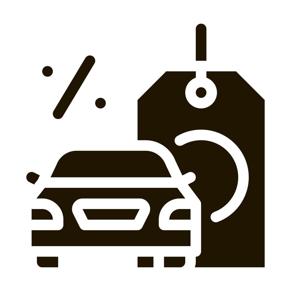 auto aankoop Bij interesseren icoon vector glyph illustratie