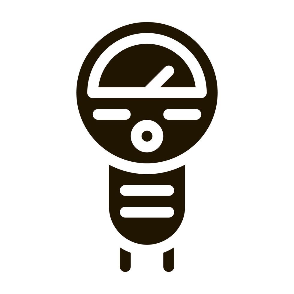 parkeren meter icoon vector glyph illustratie