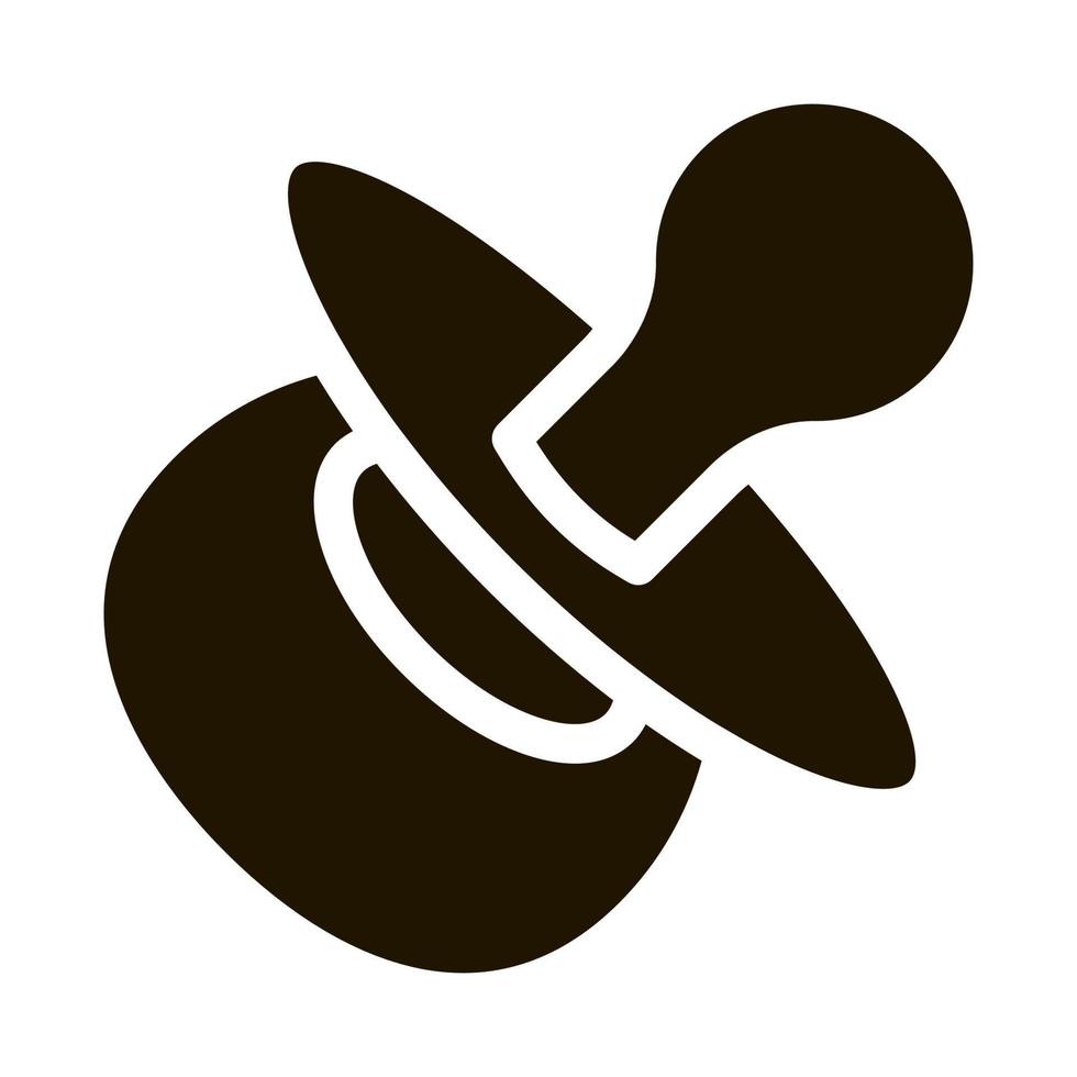 baby tepel icoon vector glyph illustratie
