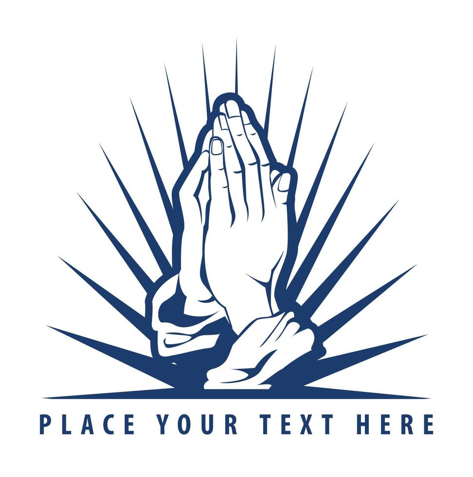 vector illustratie van bidden hand-