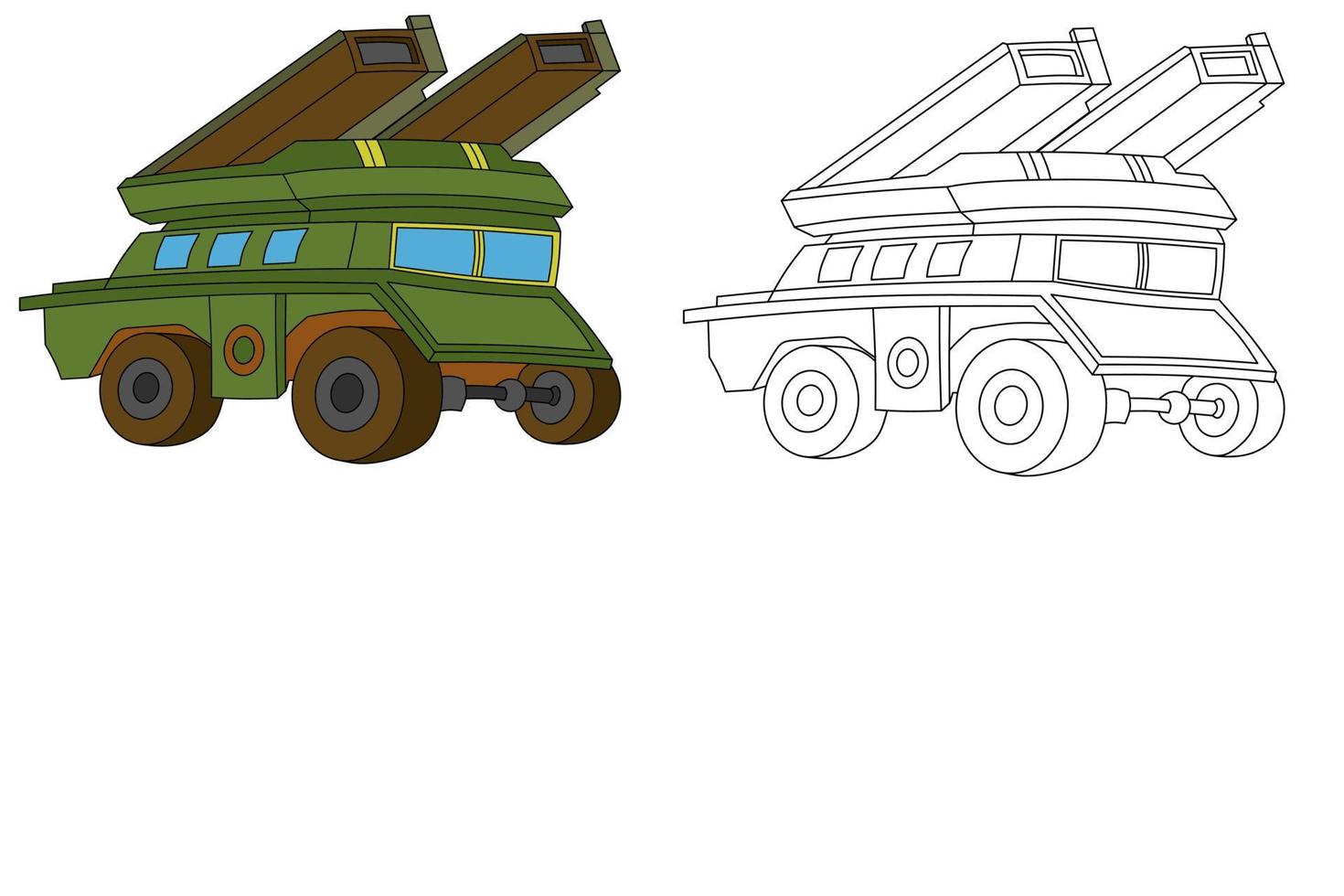 tank kleur bladzijde vector