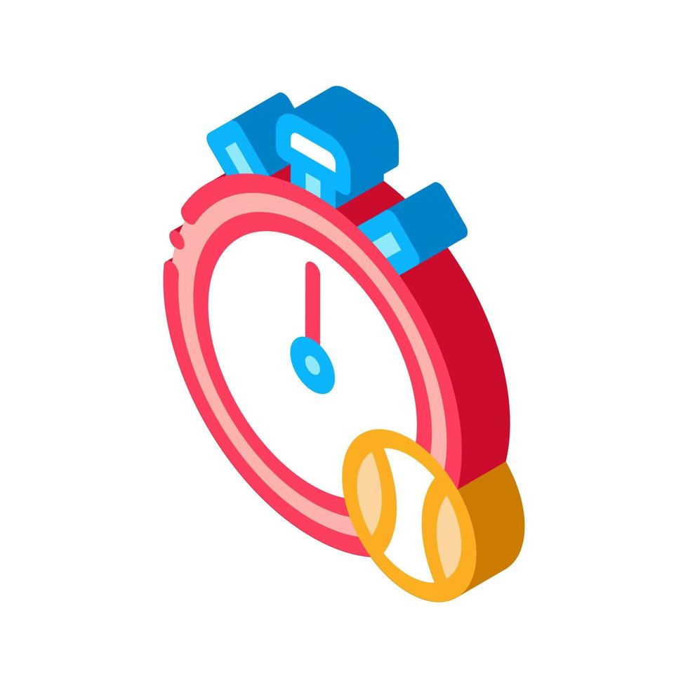 stopwatch bal isometrische icoon vector illustratie