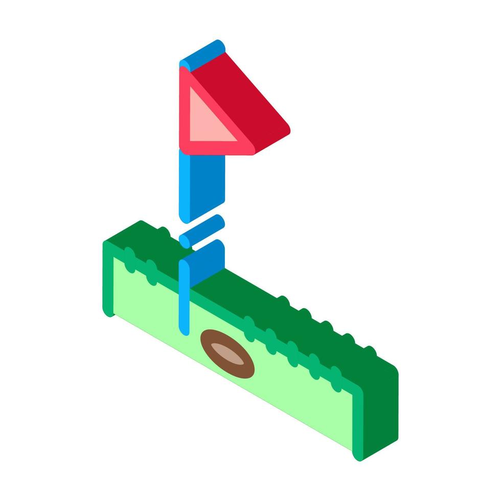 golf Speel veld- isometrische icoon vector illustratie