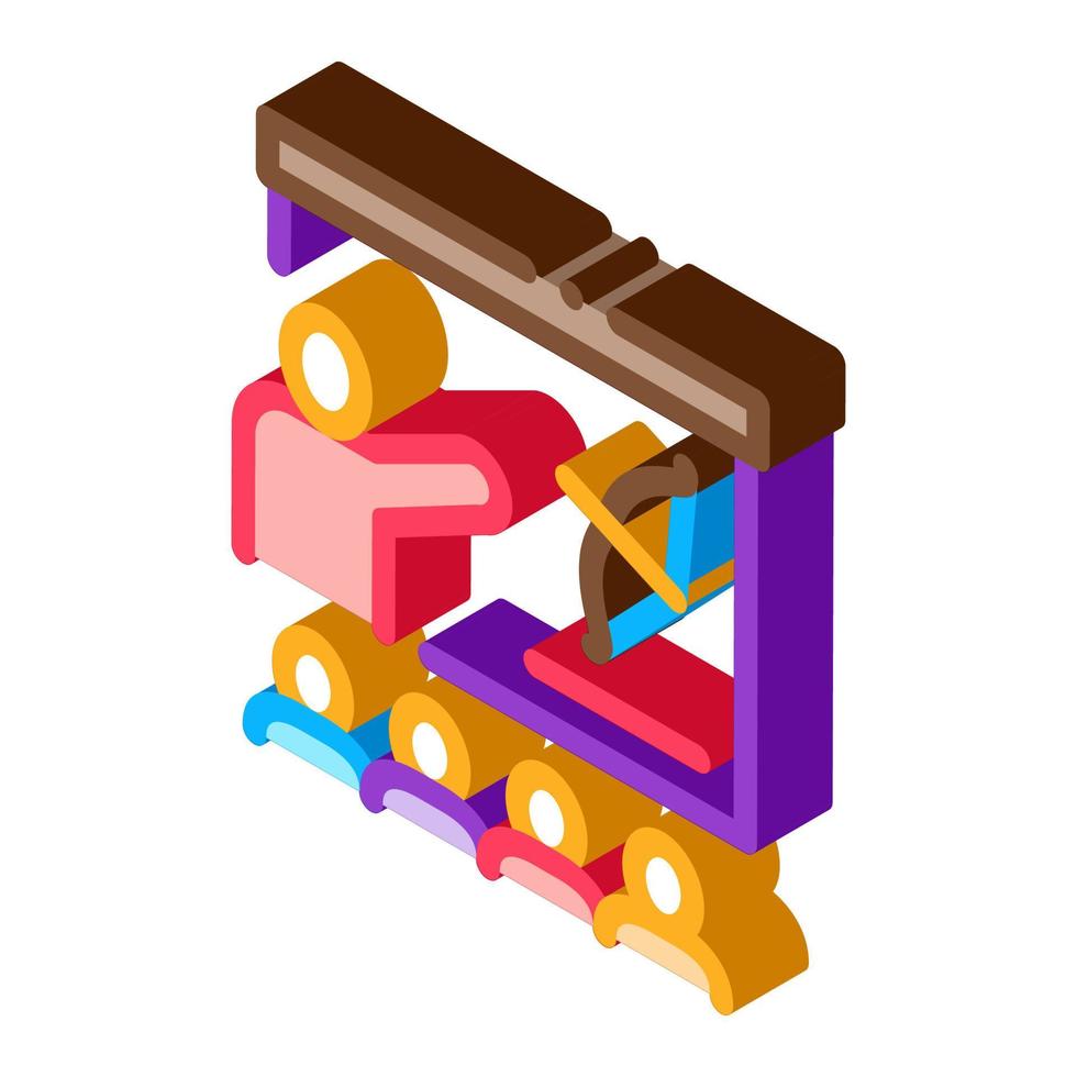 boogschieten les onderwijs isometrische icoon vector illustratie