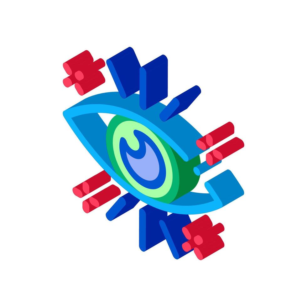 gezond menselijk oog orgaan isometrische icoon vector illustratie