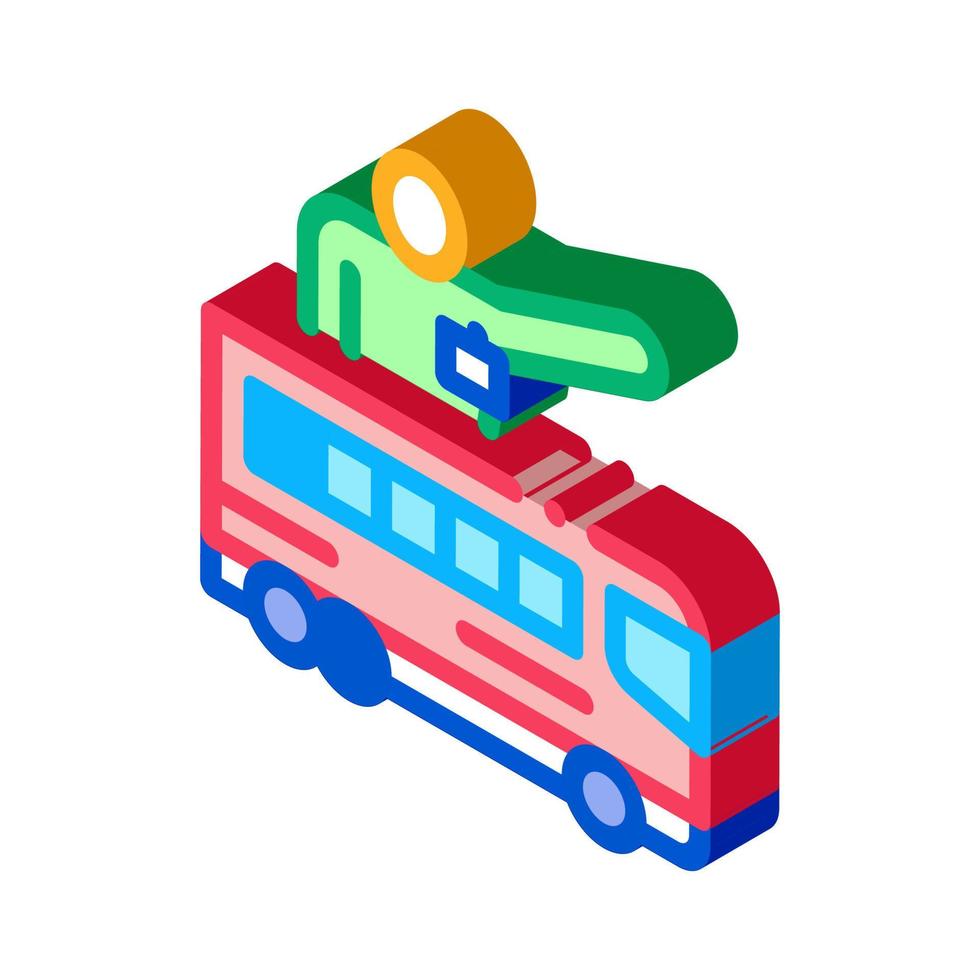 bus gids isometrische icoon vector illustratie