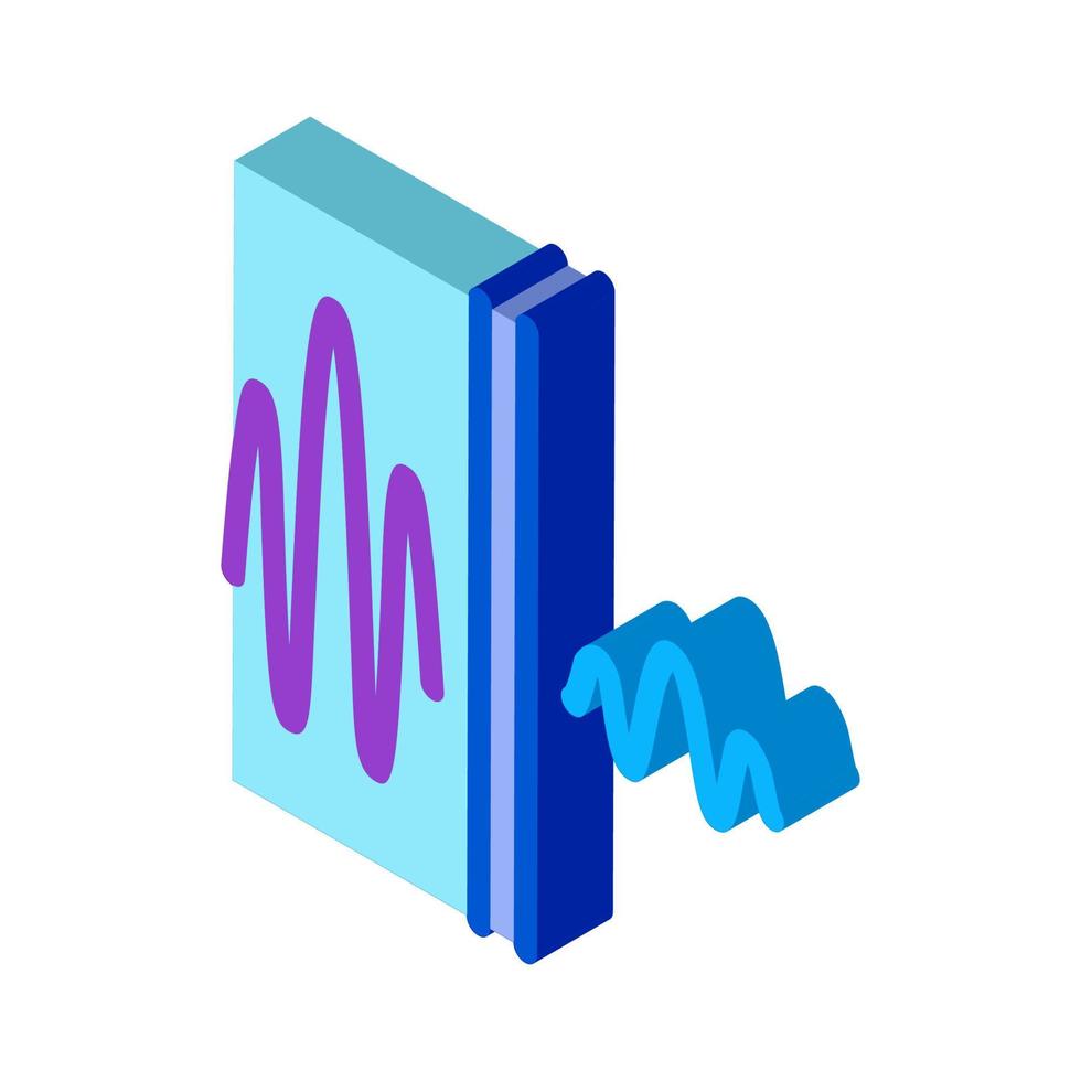 geluid en stilte isometrische icoon vector illustratie
