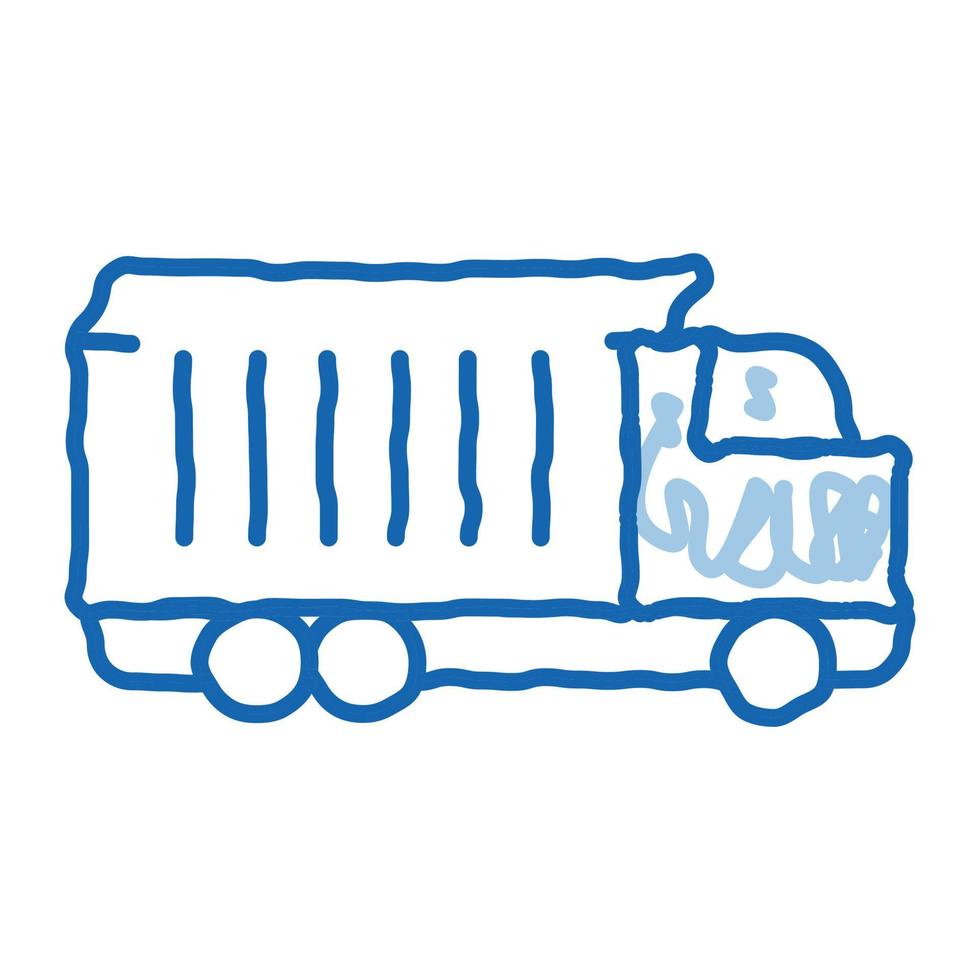 agrarisch lading vrachtauto tekening icoon hand- getrokken illustratie vector