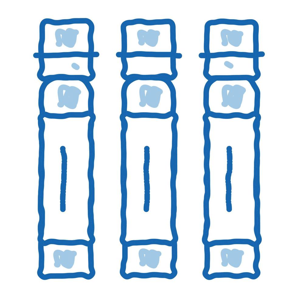 spier balancer capsules tekening icoon hand- getrokken illustratie vector