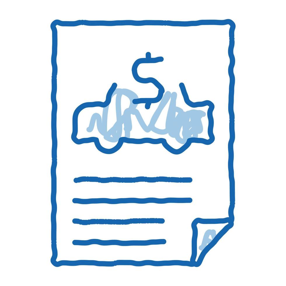 auto kopen document tekening icoon hand- getrokken illustratie vector