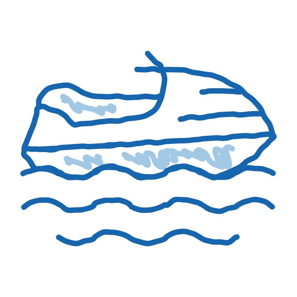 motorboot tekening icoon hand- getrokken illustratie vector