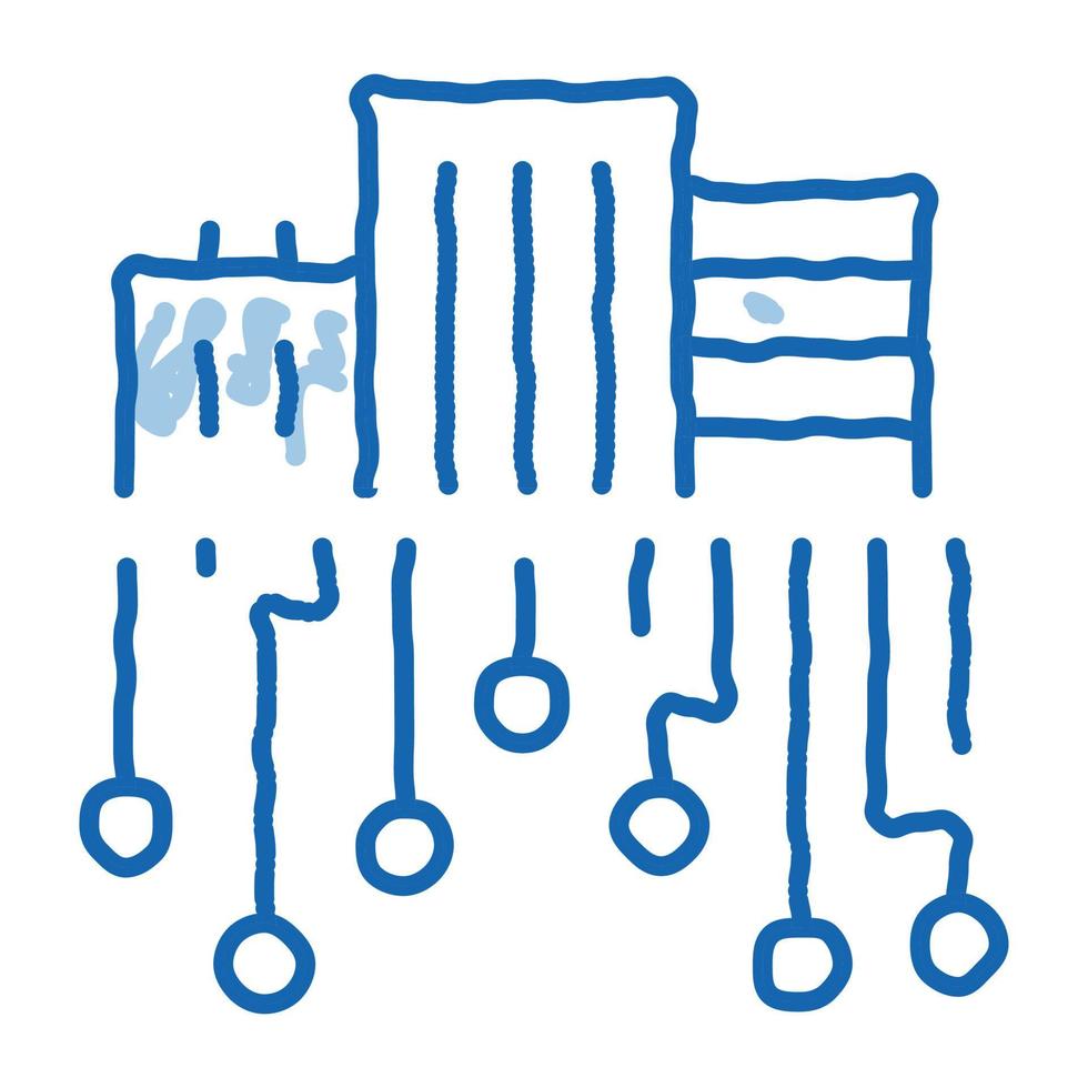 Wifi signaal netwerk tekening icoon hand- getrokken illustratie vector