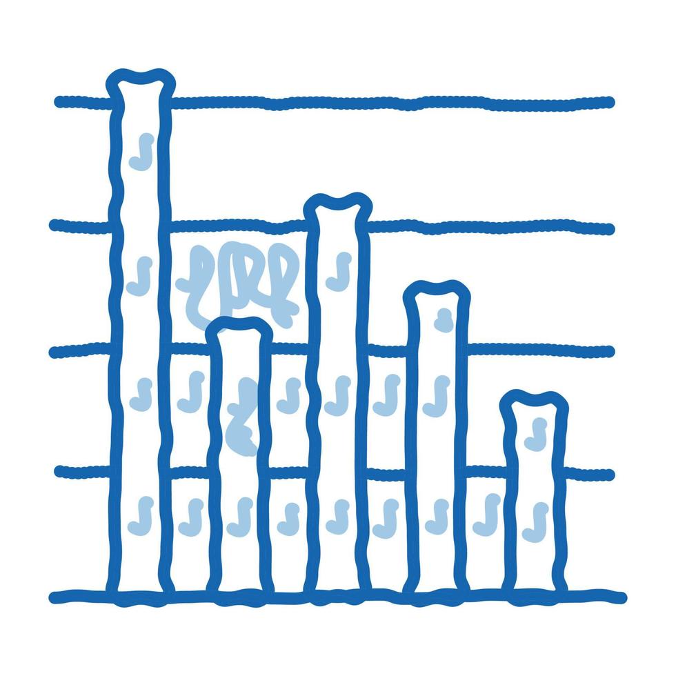 statisticus infographic tekening icoon hand- getrokken illustratie vector