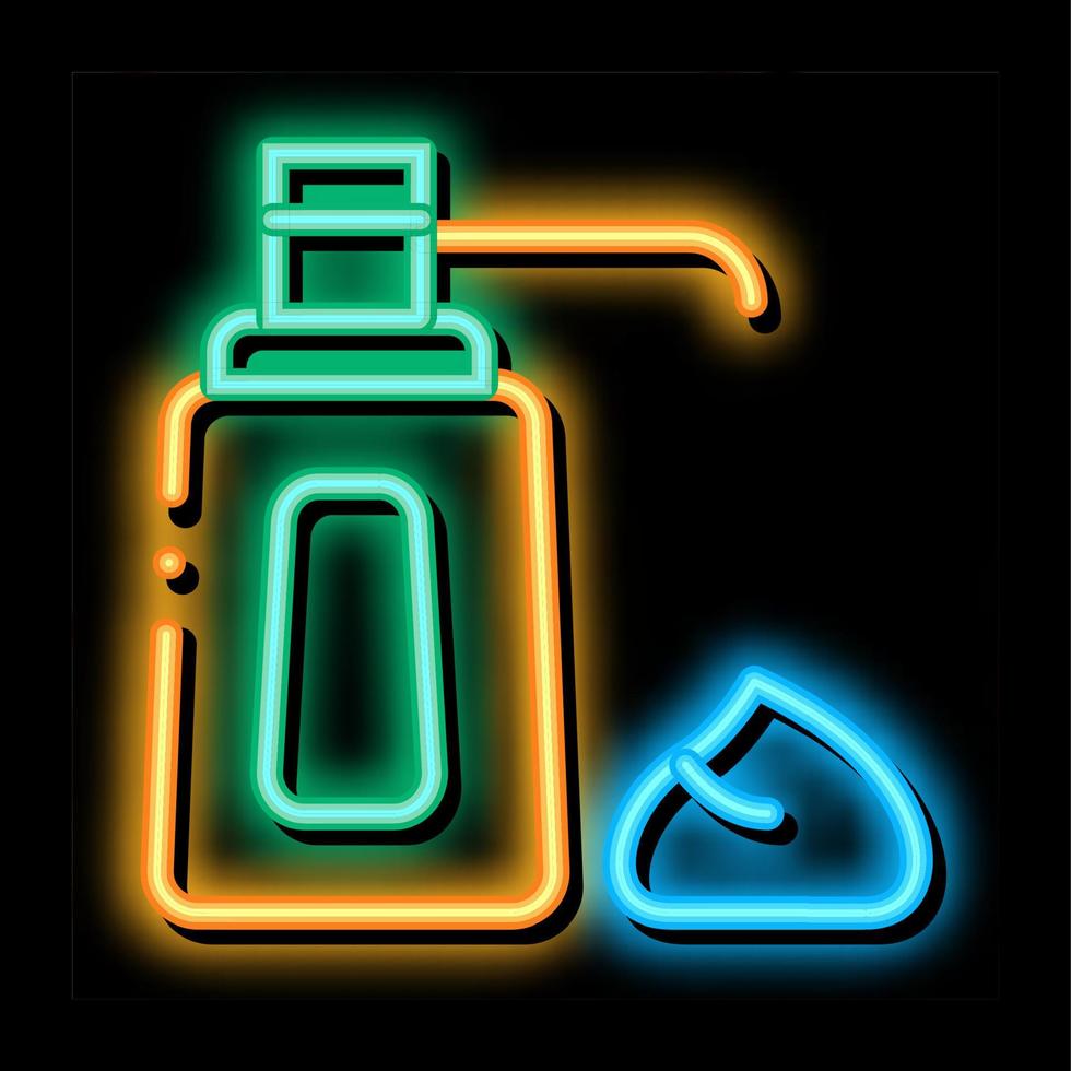 room fles neon gloed icoon illustratie vector