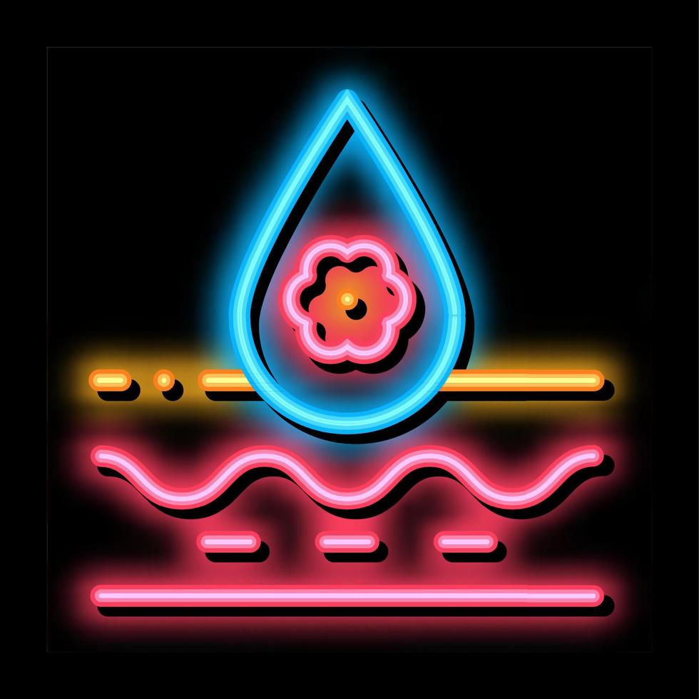 geconcentreerd kruiden huid zorg neon gloed icoon illustratie vector
