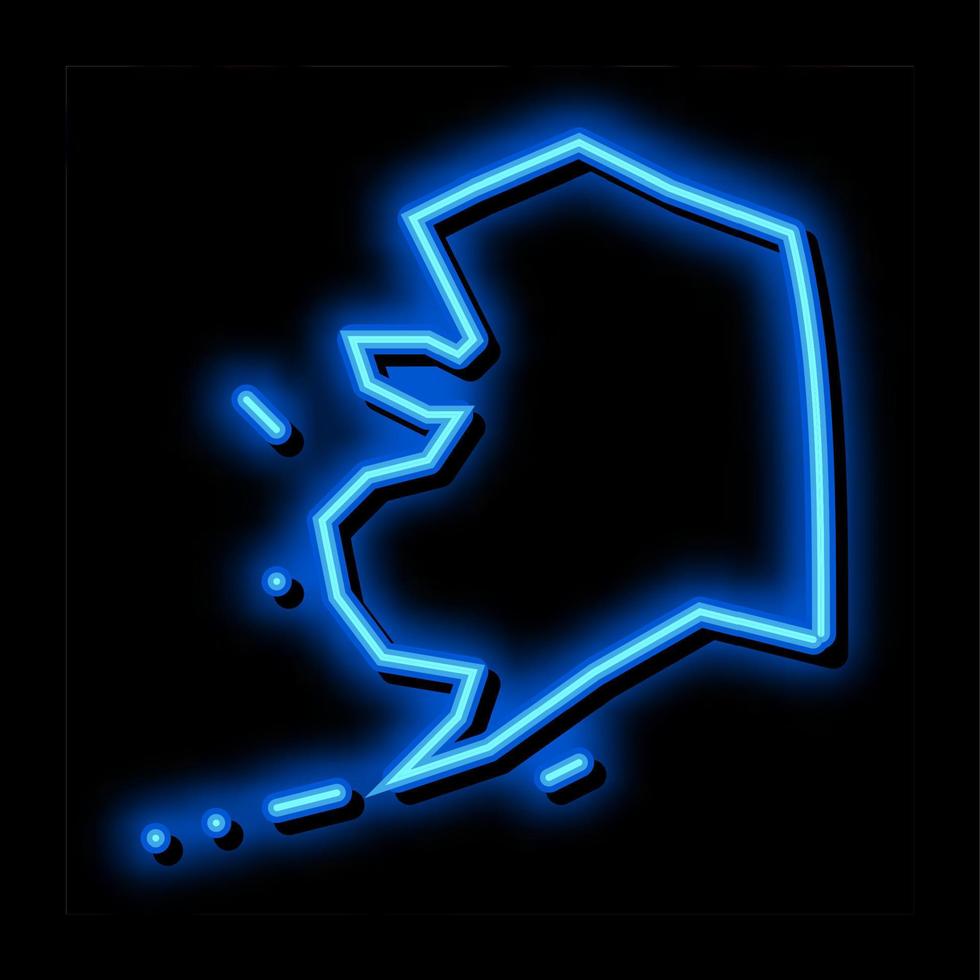 arctisch continent neon gloed icoon illustratie vector