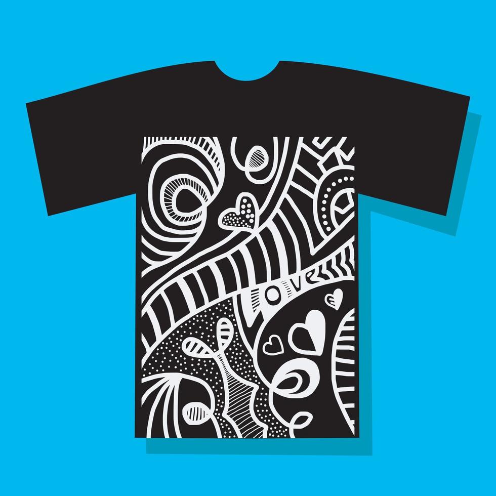 hand- getrokken ontwerp voor t-shirt illustratie. vector