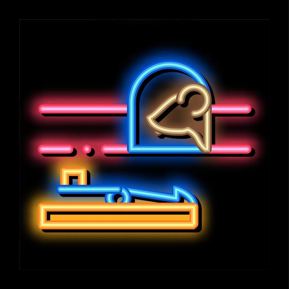 muizeval neon gloed icoon illustratie vector