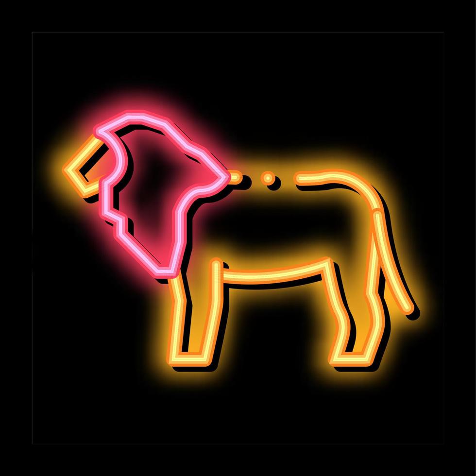 leeuw neon gloed icoon illustratie vector