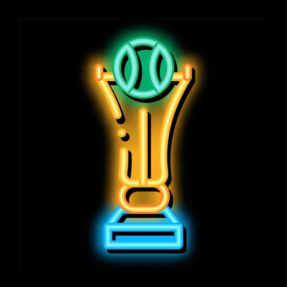 kampioenschap kop neon gloed icoon illustratie vector